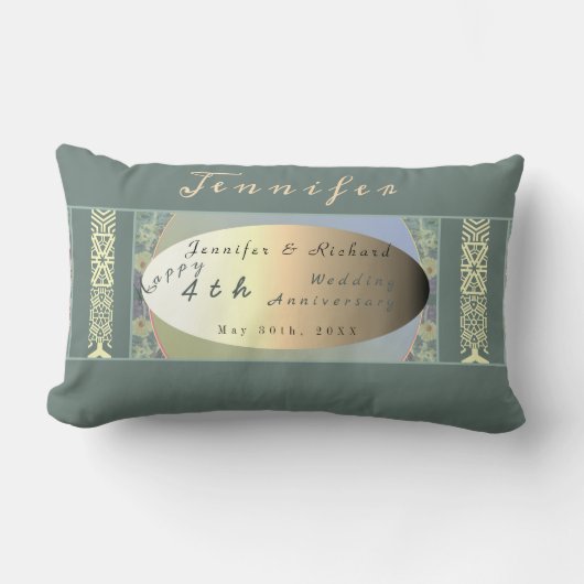 Spezielle Wildblume Hochzeitpille zum Jahrestag Lu Lendenkissen (Vorderseite)