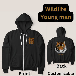 Spezielle Wildtiere Tiger Tierschwarz für ihn Hoodie