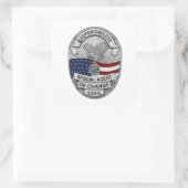 Spezieller Agent von Abzeichen-Aufklebern zum Ände Quadratischer Aufkleber (Tasche)