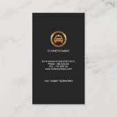 Spezieller Blue Buttons V-Collar Gold Taxi Service Visitenkarte (Rückseite)