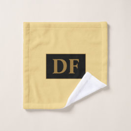 Spezieller Champagner mit Goldener Initiale Wash T Waschlappen