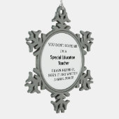 Spezieller Ed. Lehrer Schneeflocken Zinn-Ornament (Links)