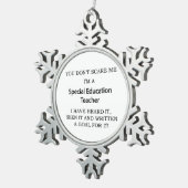 Spezieller Ed. Lehrer Schneeflocken Zinn-Ornament (Rechts)