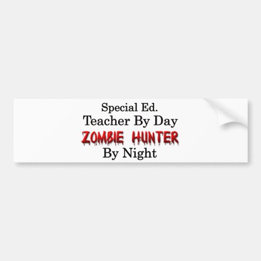 Spezieller Ed. Lehrer-/Zombie-Jäger Autoaufkleber (Vorne)
