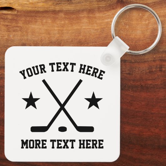 Spezieller Eishockey-Schlüsselanhänger für Spieler Schlüsselanhänger (Rückseite)