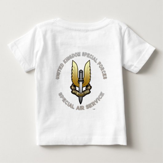 Spezieller Fluglinienverkehr (SAS) Baby T-shirt (Rückseite)