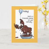 Spezieller Fun Chocolate Else, Ballon Karte (Gelbe Blume)