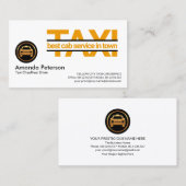 Spezieller Gelber Taxifahrer Visitenkarte (Vorne/Hinten)