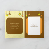 Spezieller Grandson Leopard Kinder brauner Geburts Karte (Innenseite)