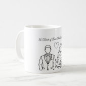 spezieller Hochzeitspaar-Becher Kaffeetasse (Vorderseite Links)