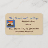 Spezieller Hot Dog Stand oder Food Cart Visitenkarte (Vorderseite)
