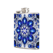 Spezieller Kolben mit blauweißem Farbdesign Flachmann (Links)