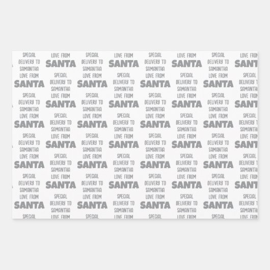 Spezieller Liefername von Santa Blue Silver White Geschenkpapier Set (Vorderseite 3)