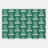 Spezieller Liefername von Santa Red Blue Green Geschenkpapier Set (Vorderseite 3)