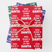 Spezieller Liefername von Santa Red Blue Green Geschenkpapier Set (Beispiel)