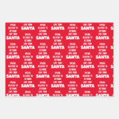 Spezieller Liefername von Santa Red Blue Green Geschenkpapier Set (Vorderseite)
