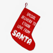 Spezieller Liefername von Santa White Red Kleiner Weihnachtsstrumpf (Vorderansicht (hängend))