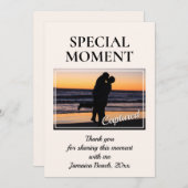 Spezieller MOMENT für das benutzerdefinierte Foto Dankeskarte (Vorne/Hinten)