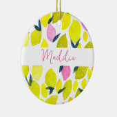 Spezieller Name des Lemon Aquarells Keramik Ornament (Rechts)