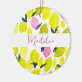 Spezieller Name des Lemon Aquarells Keramik Ornament (Links)