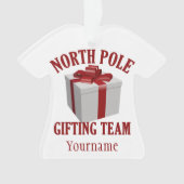 Spezieller Ornament des North Pole Gifting Teams (Vorderseite)