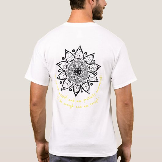 Spezieller Plexus Chakra Mandala T - Shirt für Män (Rückseite)
