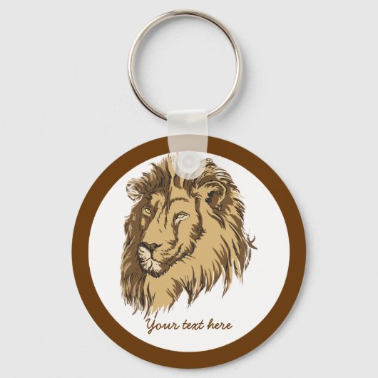 Spezieller Schlüsselanhänger für Löwenkopf (Vorderseite)