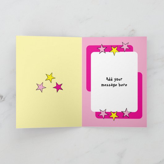 Spezieller Schwestername Rosa Geburtstag Karte (Innenseite)