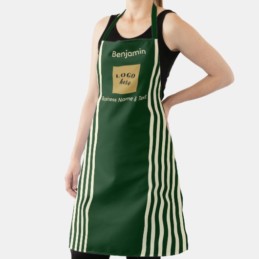 Spezieller Streifen aus Grün und Creme Schürze (InSitu)