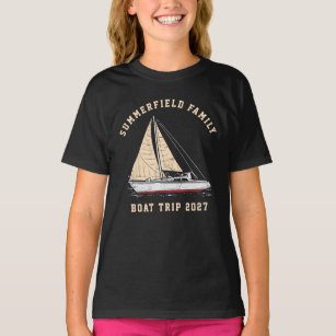 Spezieller T - Shirt für Bootsausflüge mit aufeina
