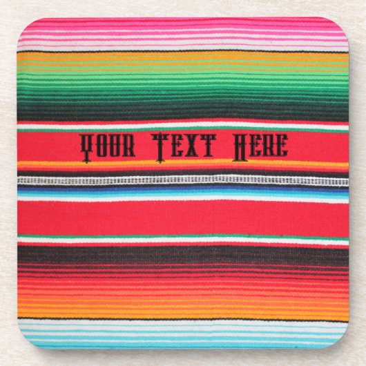 Spezieller Text aus Mexikanischem Poncho Getränkeuntersetzer (Vorderseite)