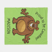 Spezieller Text- und Farbvlies für den Bären Fleecedecke (Vorderseite (Horizontal))