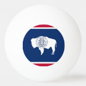 Spezieller Tischtennisball mit Flag Wyoming, USA (Vorderseite)