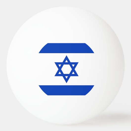 Spezieller Tischtennisball mit Flagge Israels (Rückseite)