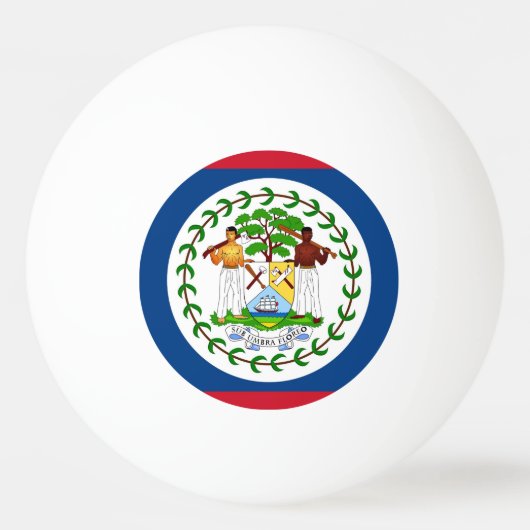Spezieller Tischtennisball mit Flagge von Belize (Vorderseite)