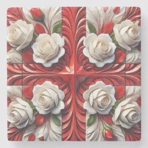 Spezieller Untersetzer mit englischer Rose Design