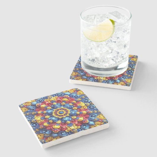 Spezieller Untersetzer mit rumänischen Farben (Seitenansicht)