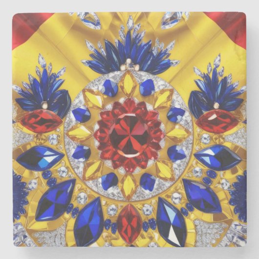 Spezieller Untersetzer mit rumänischen Farben (Vorderseite)