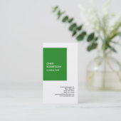 Spezieller Wald Vivid Grün Weiß Moderne einzigarti Visitenkarte (Stehend Vorderseite)