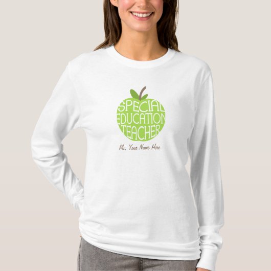 Spezielles Bildungs-Lehrer-Grün-Apple-Shirt T-Shirt (Vorderseite)
