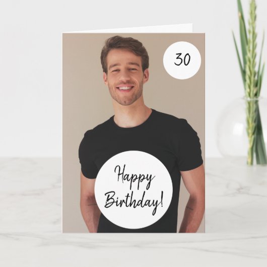 Spezielles Circle Custom Foto Son 30. Geburtstag Karte (Vorderseite)
