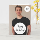 Spezielles Circle Custom Foto Son 30. Geburtstag Karte (Gelbe Blume)