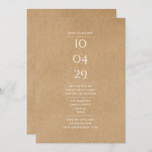 Spezielles Datum Moderne einfache Engagement Parte Einladung (Vorne/Hinten)