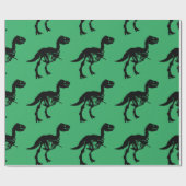 Spezielles Dinosaurier-Skelettpapier Geschenkpapier (Flach)
