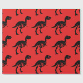 Spezielles Dinosaurier-Skelettpapier Geschenkpapier (Flach)