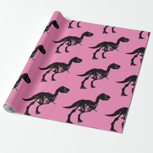 Spezielles Dinosaurier-Skelettpapier Geschenkpapier (Ungerollt)