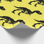 Spezielles Dinosaurier-Skelettpapier Geschenkpapier (Ecke)