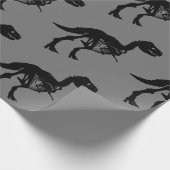 Spezielles Dinosaurier-Skelettpapier Geschenkpapier (Ecke)