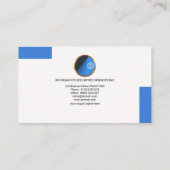Spezielles einfaches Blau versieht Visitenkarte (Rückseite)
