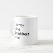 Spezielles Excel-Tabellenkalkulationsprogramm für  Kaffeetasse (Vorderseite Links)